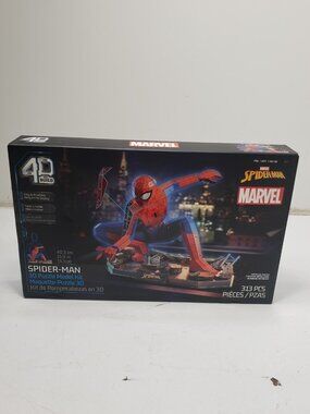 4D Build Marvel Spider-Man 3D Puzzle Model Kit 313 Pieces 1785136 Open Box